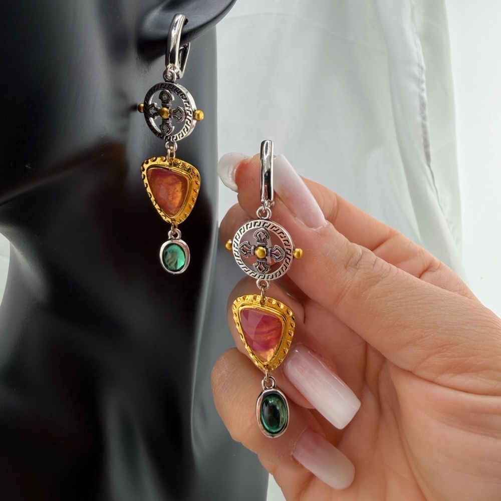Bohemian Multicolor Drop Earrings